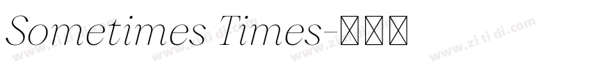 Sometimes Times字体转换